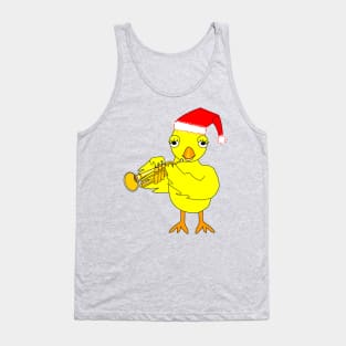 Santa Cap Trumpet Chick Tank Top